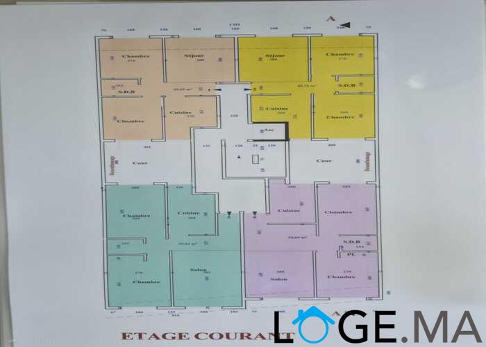 شقق للبيع خاضعة للدعم بمساحة 60 و 65 متر مربع بحي السلام مدينة الجديدة.    